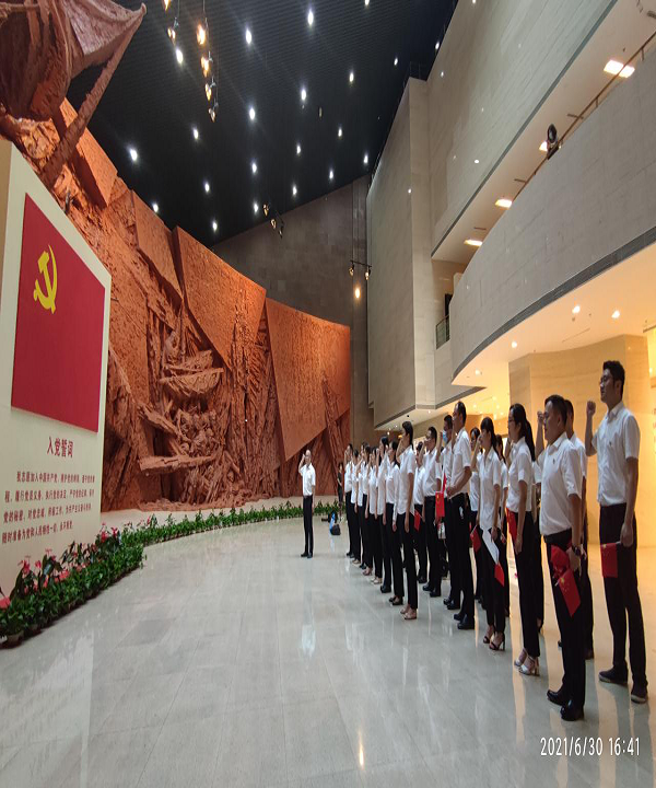 徽盐地产集团开展“追忆历史，，重温入党自愿书”主题活动